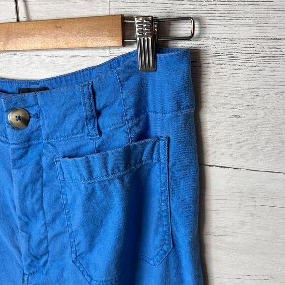 Anthropologie Maeve Pants Womens Size 30 Bright Blue The Collette Linen Wide Leg - Picture 10 of 16